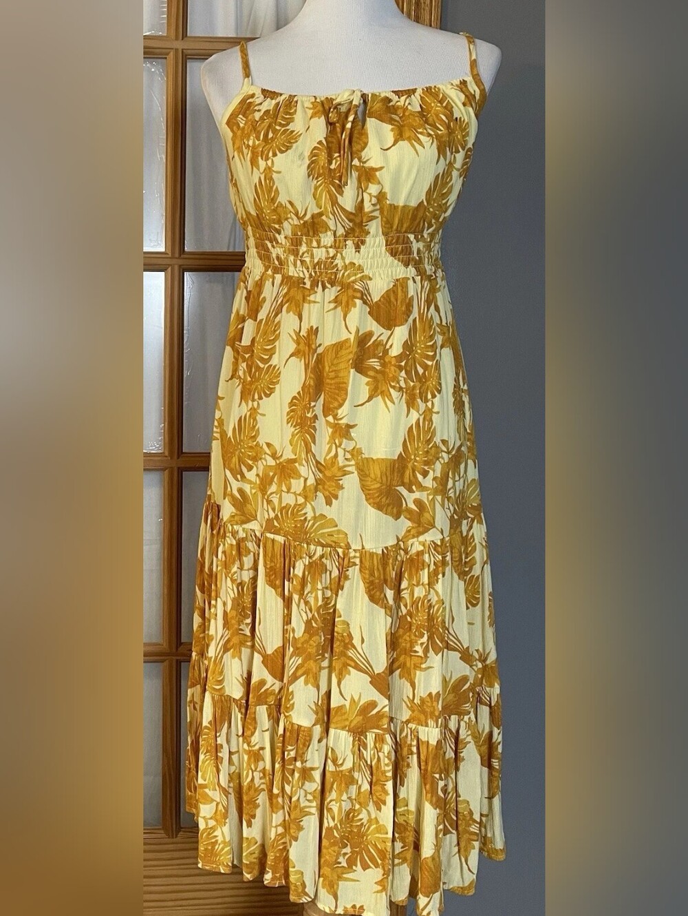 Yellow Floral Tiered Sundress